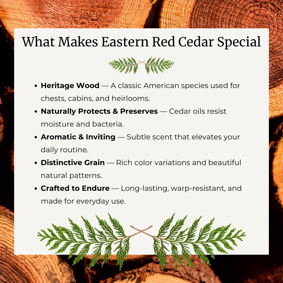 Handcrafted Eastern Red Cedar Soap Dish - Heirloom Quality